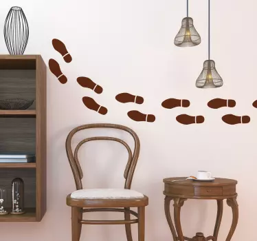 Muurdecoratie sticker voetafdrukken schoen - TenStickers