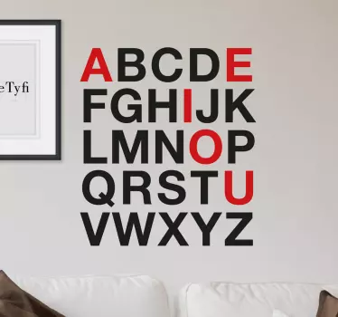 muursticker alfabet - TenStickers