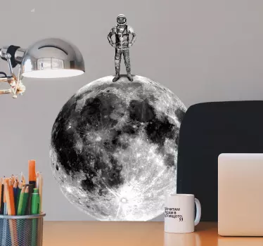 Muursticker astronaut op de maan - TenStickers