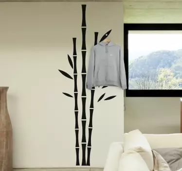 Muursticker woonkamer bamboo schaduw - TenStickers