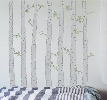 Muursticker berken stammen - TenStickers