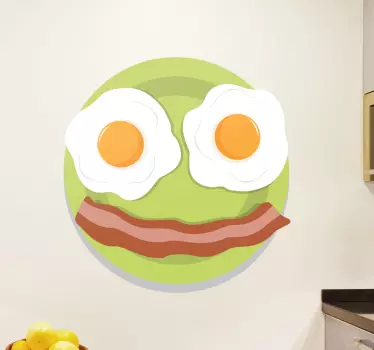 Muursticker blij ontbijt - TenStickers