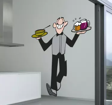 Muursticker Blije ober - TenStickers