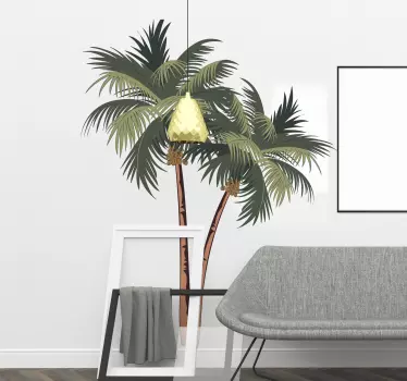Muurstickers bloemen palmboom bomen - TenStickers