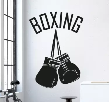 Muursticker woonkamer Boxing Bokshandschoenen - TenStickers