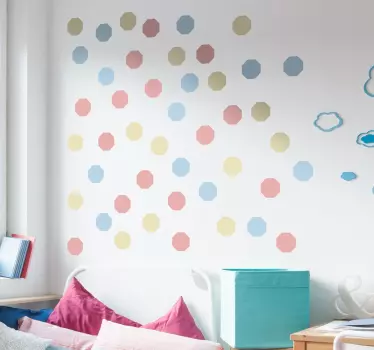 Muursticker Cirkels Pastel - TenStickers
