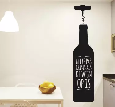Muursticker Crisis en Wijn - TenStickers