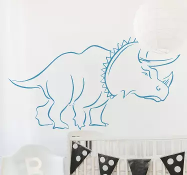 Muursticker Dinosaurus Triceratops - TenStickers