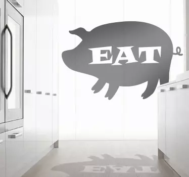 Muursticker Eat varken - TenStickers