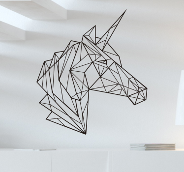 Muursticker eenhoorn geometrisch - TenStickers
