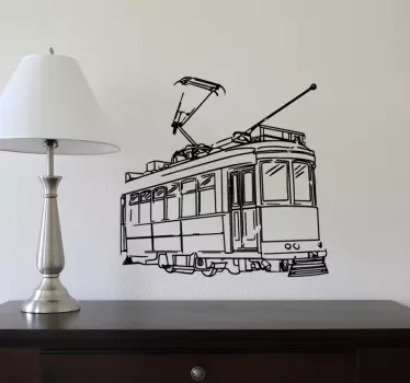 Muursticker Elektronische Tram Lissabon - TenStickers