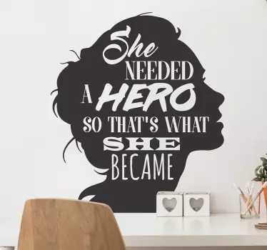 Muursticker feminisme heldin - TenStickers
