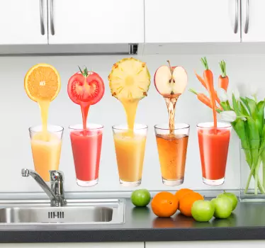 Muursticker Fruitsapjes - TenStickers