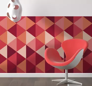 Muursticker geometrische driehoeken - TenStickers