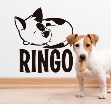 Muursticker hond gepersonaliseerd met hond - TenStickers