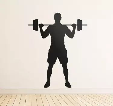 Muursticker Gewichtheffen Fitness - TenStickers