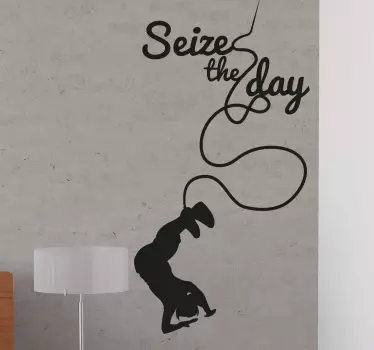 Muursticker grijp de dag - TenStickers