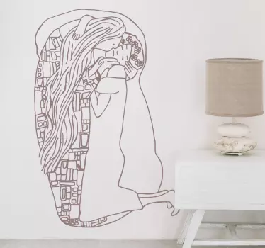 Muursticker Gustav Klimt kus - TenStickers