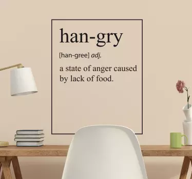 Muursticker Hangry - TenStickers