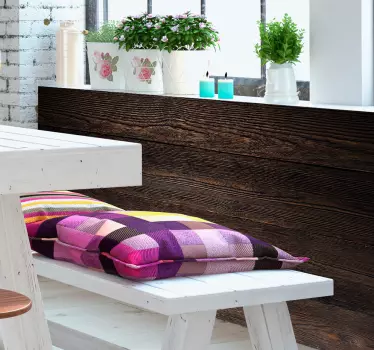 Meubel sticker donker bruin hout - TenStickers