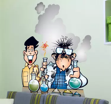 Muursticker kind professor explosie - TenStickers