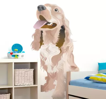 Muursticker kinderen hond - TenStickers