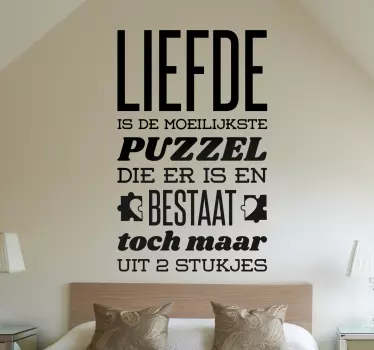 Muursticker liefde puzzel - TenStickers