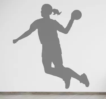 Muursticker meisje handbal - TenStickers