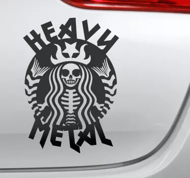 Muziek sticker Heavy Metal silhouette - TenStickers