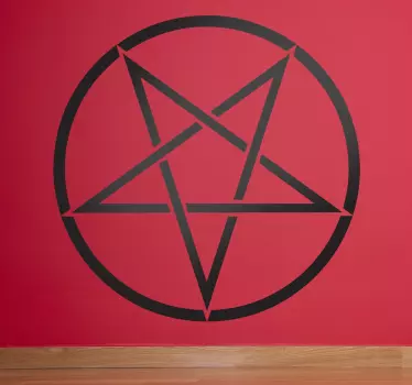 Muursticker Omgekeerd Pentagram - TenStickers