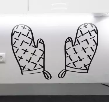 Muursticker ovenhandschoenen - TenStickers
