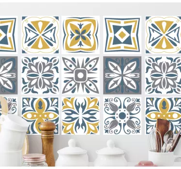 Muursticker patroon kunstzinnige geometrische patronen - TenStickers