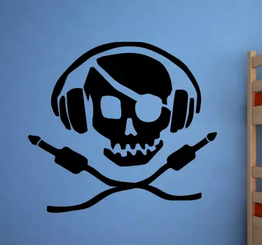 Muursticker piraten DJ - TenStickers