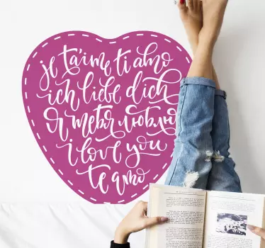 Muursticker recept hartverwarmende liefdesuitdrukkingen - TenStickers