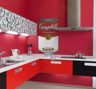 Muursticker Soepblik Campbell's Andy Warhol - TenStickers