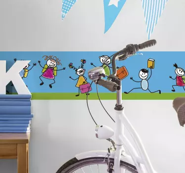 Muursticker Spelende kinderen - TenStickers