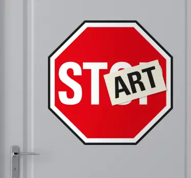 Muursticker Start bord - TenStickers