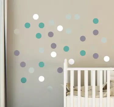 Stickers veelkleurige stippen - TenStickers