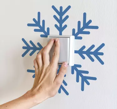 Muursticker stopcontact Kerst sneeuwvlokken - TenStickers