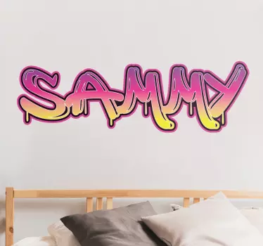 Muursticker tekst gepersonaliseerd naam kunstwerk - TenStickers