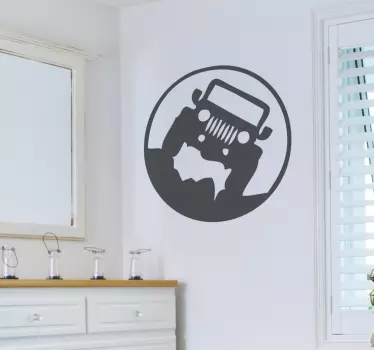 Muursticker terreinwagen - TenStickers