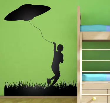 Muursticker UFO vlieger - TenStickers
