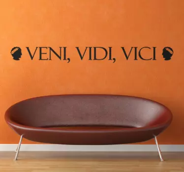 Muursticker Veni Vidi Vici - TenStickers