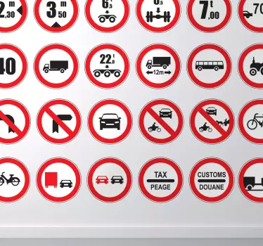 Muursticker Verkeersborden - TenStickers