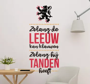 Muursticker Vlaamse volkslied - TenStickers