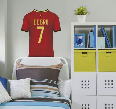 Voetbal sticker Belgische trui - TenStickers