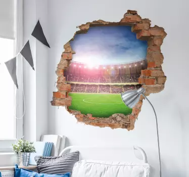 Muursticker kinderkamer voetbalstadion - TenStickers