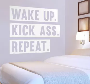 Muursticker wake up - TenStickers