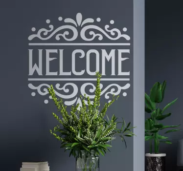 Muursticker welkom bord - TenStickers