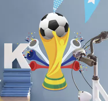 Muursticker kinderkamer voetbal wereldbeker - TenStickers